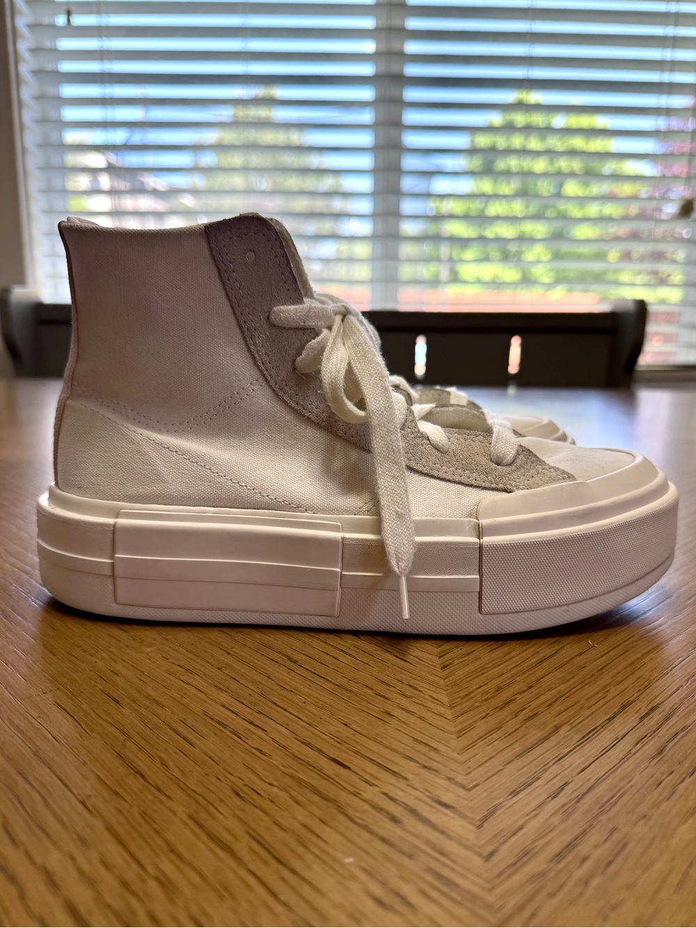 Converse Chuck Taylor All Star White Platform Sneakers - Picture 2 of 16